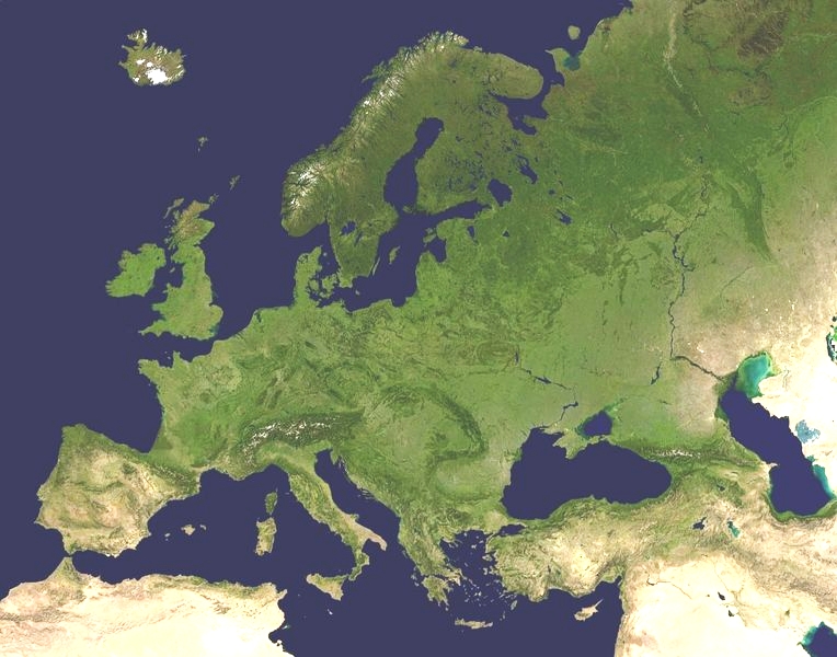 mapa europa fisico. MAPA FÍSICO DE EUROPA.